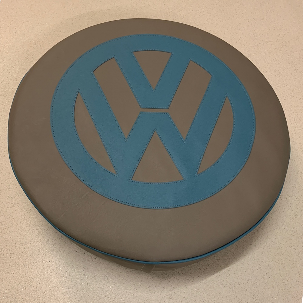 VW Spare Wheel Cover Moon Rock and Sky Blue